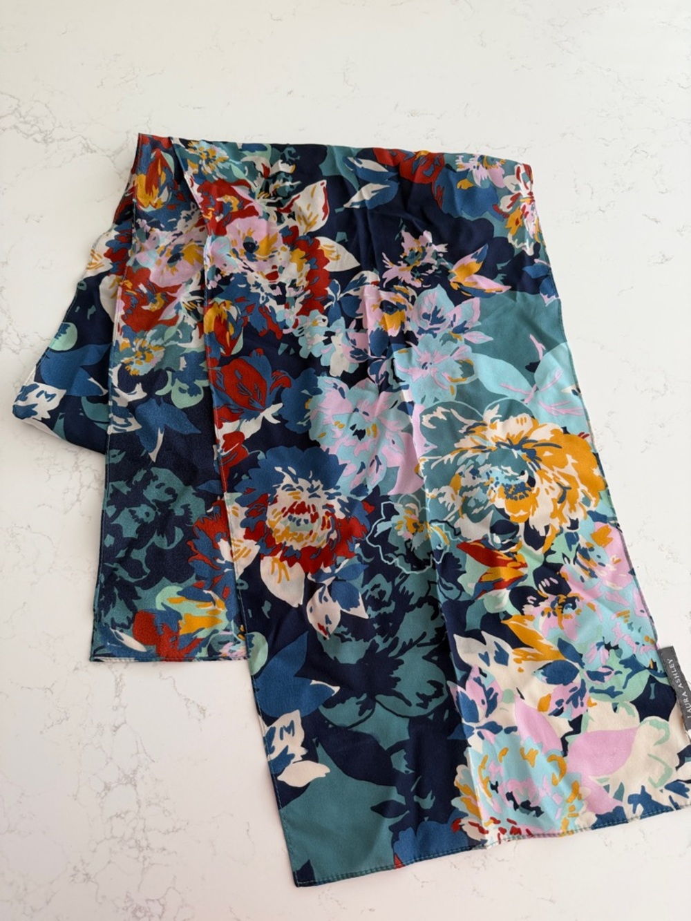 Vintage Laura Ashley Painterly Floral Scarf